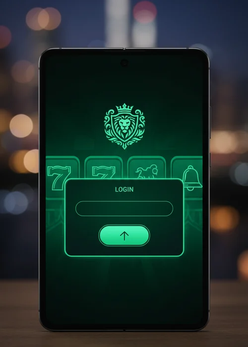 Beveiligde inlogpagina van 122 Casino met velden voor e-mail en wachtwoord, een knop voor wachtwoordherstel en het logo van het casino
